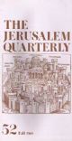 41466 The Jerusalem Quarterly ; Number Fifty Two, Fall 1989